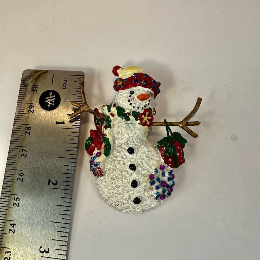 Snowman brooch - Picture 6 of 7